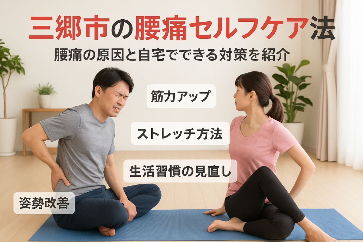 三郷市で腰痛を改善するには！腰痛の原因とセルフケアのポイントを解説