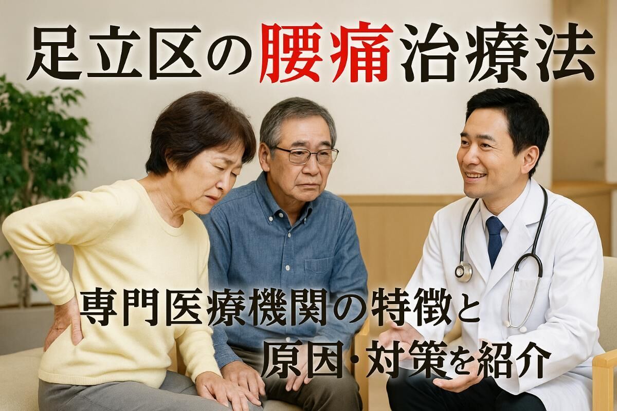 足立区での腰痛の治療法と専門医療機関の特徴！原因と対策も解説