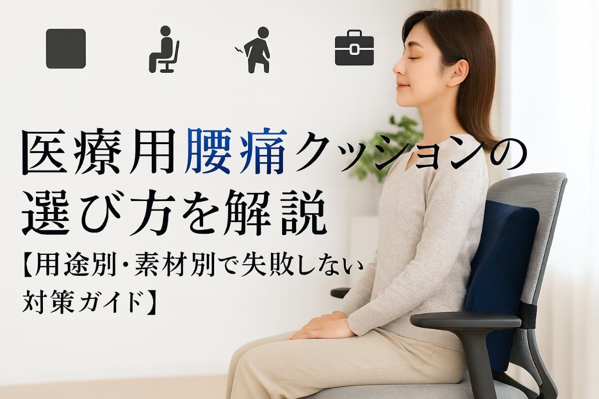 医療用腰痛クッションの選び方を解説【用途別・素材別で失敗しない対策ガイド】